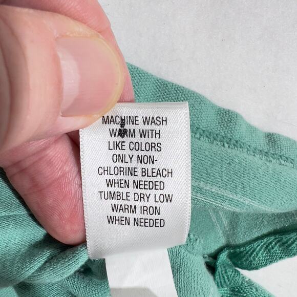 Sonoma Pullover Shirt Woman's Medium 6 Metal Snap Buttons Henley Light Green - Picture 9 of 11